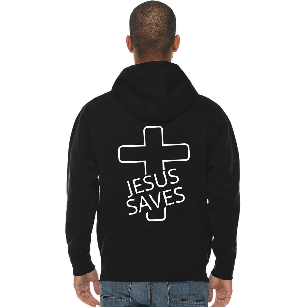 Jesus Saves Cross Men's Full Zip Sweatshirt Hoodie