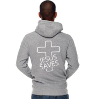 Thumbnail for Jesus Saves Cross Men's Full Zip Sweatshirt Hoodie