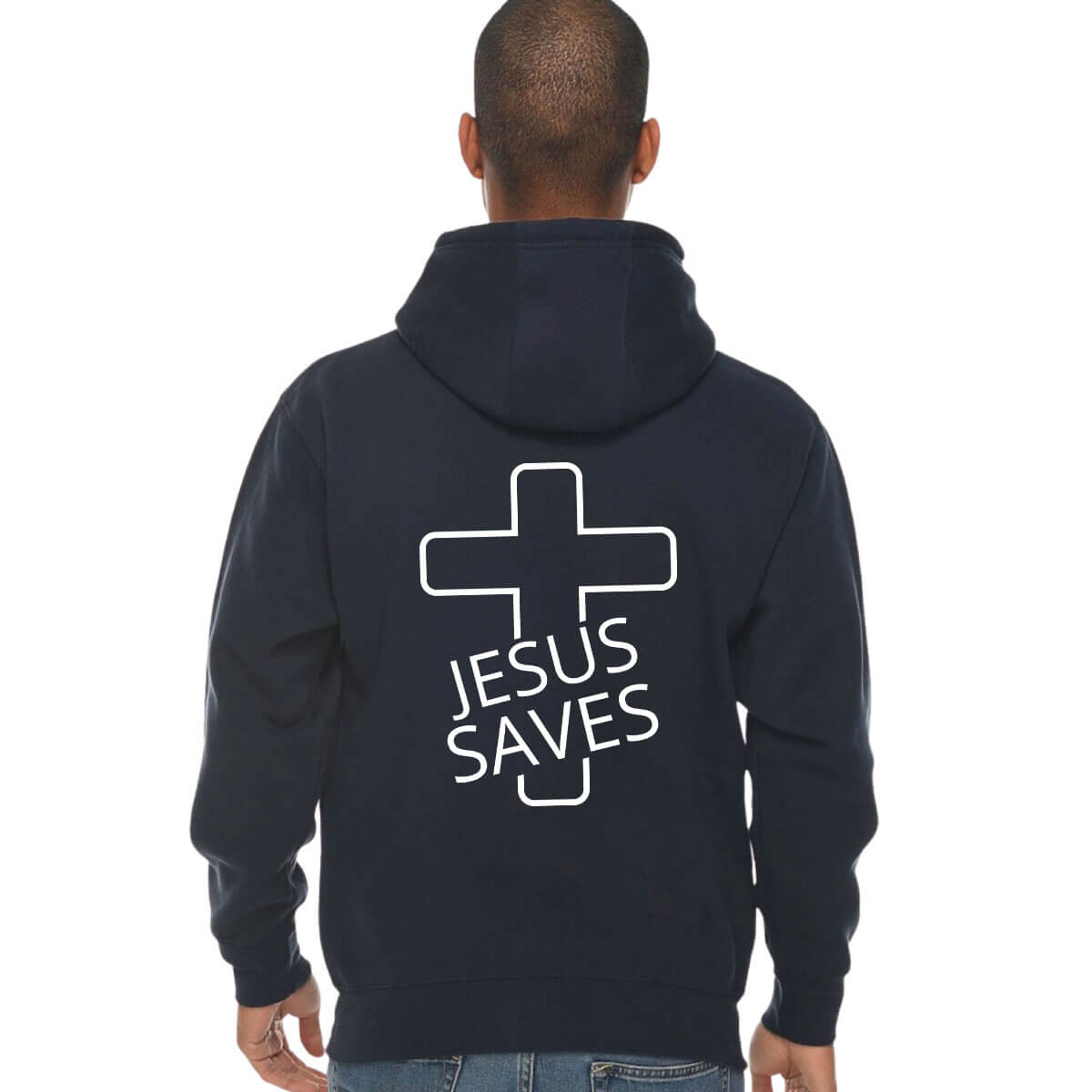 Jesus Saves Cross Men's Full Zip Sweatshirt Hoodie