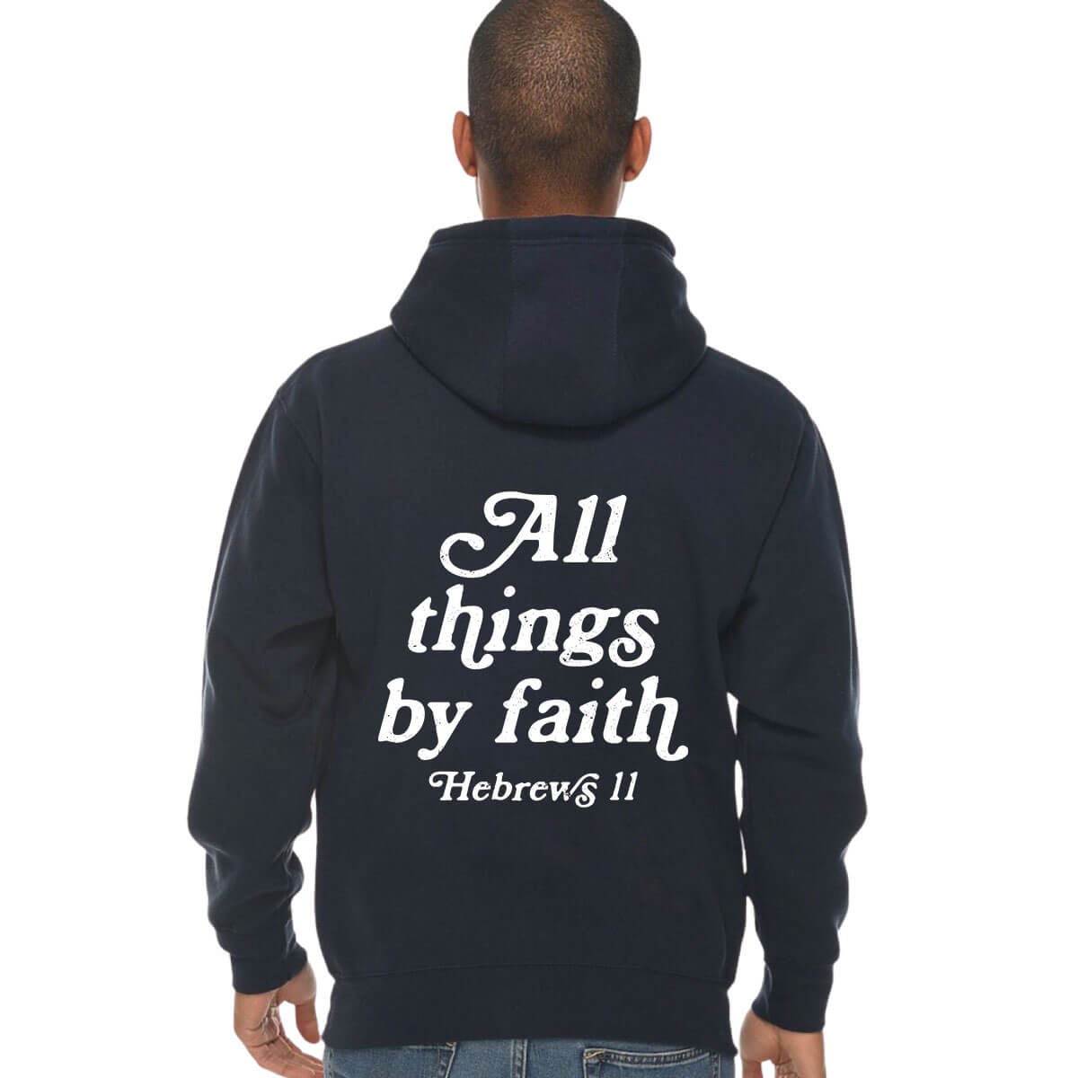 All Things By Faith Hebrews 11 Men's Full Zip Sweatshirt Hoodie