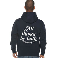 Thumbnail for All Things By Faith Hebrews 11 Men's Full Zip Sweatshirt Hoodie