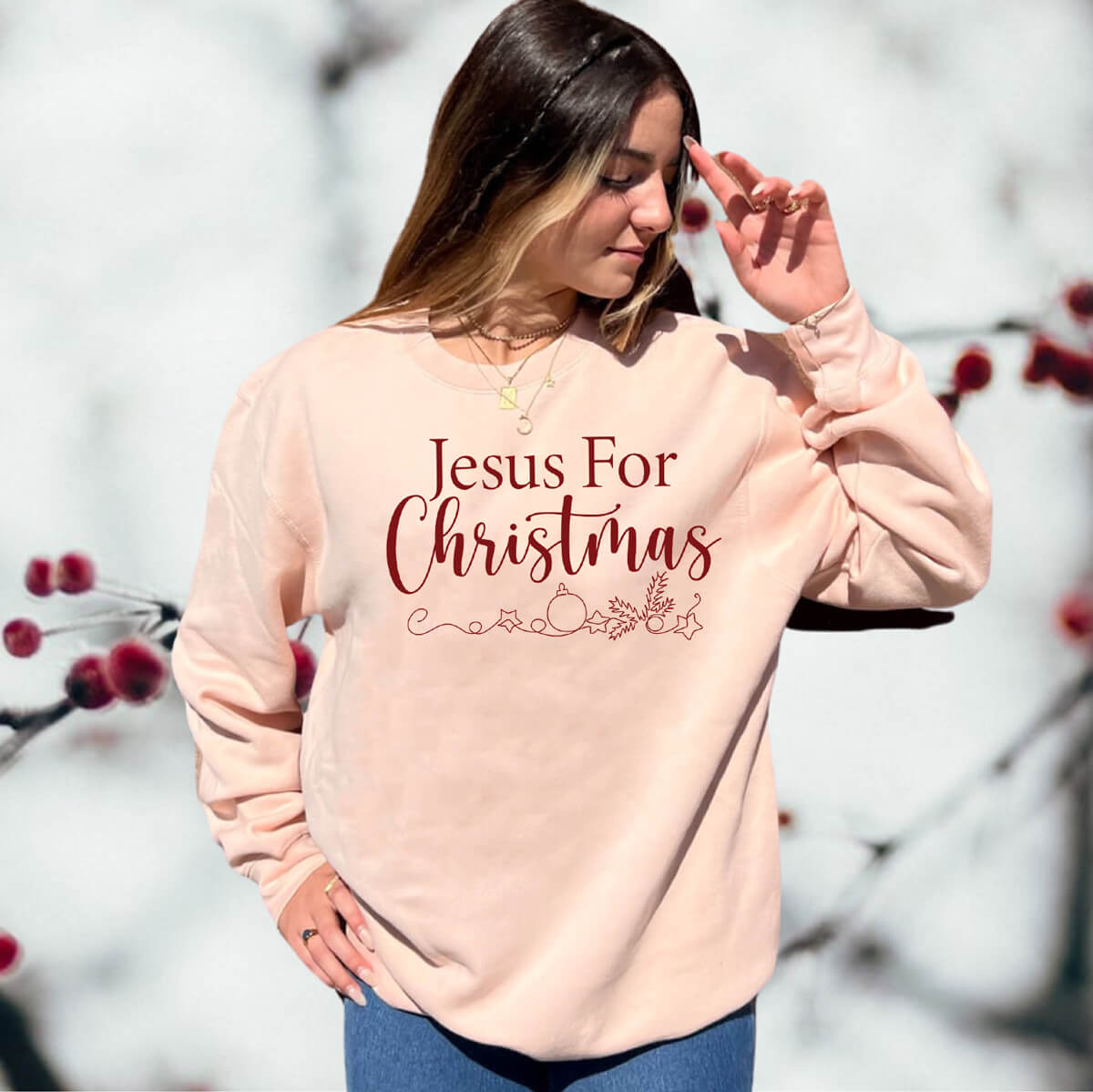 Jesus For Christmas Crewneck Unisex Sweatshirt