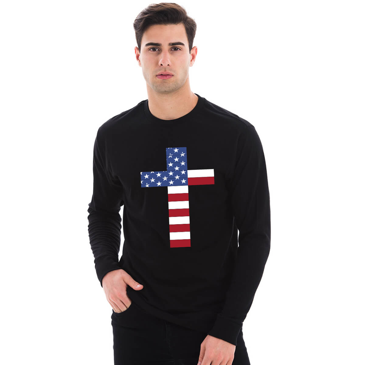 American Cross Men's Long Sleeve T Shirt