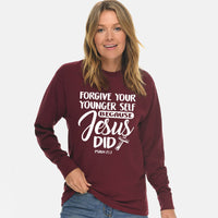 Thumbnail for Forgive Your Younger Self Because Jesus Did Long Sleeve T Shirt
