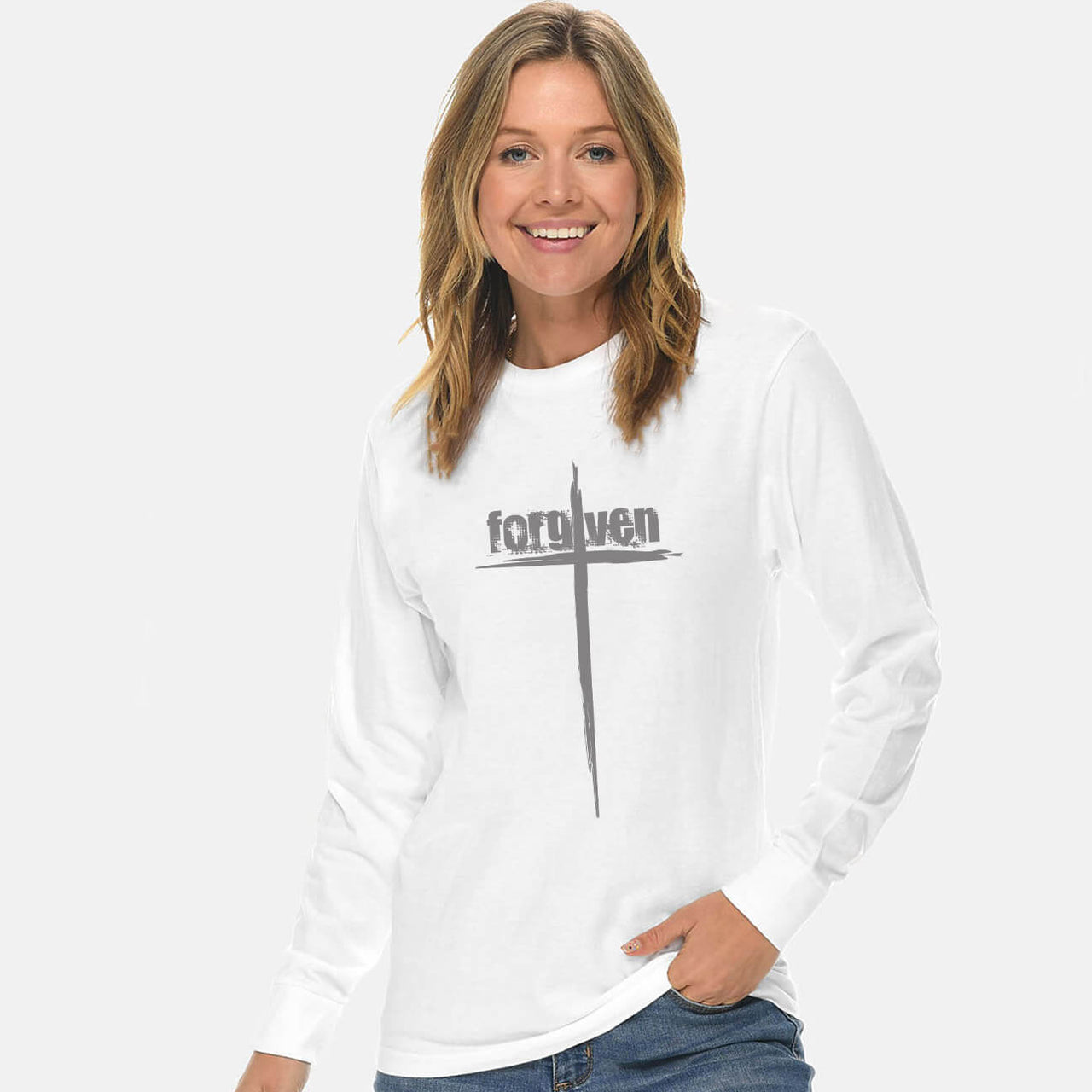 Forgiven Cross Unisex Long Sleeve T Shirt