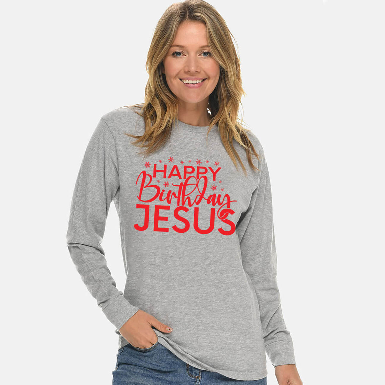 Happy Birthday Jesus Unisex Long Sleeve T Shirt