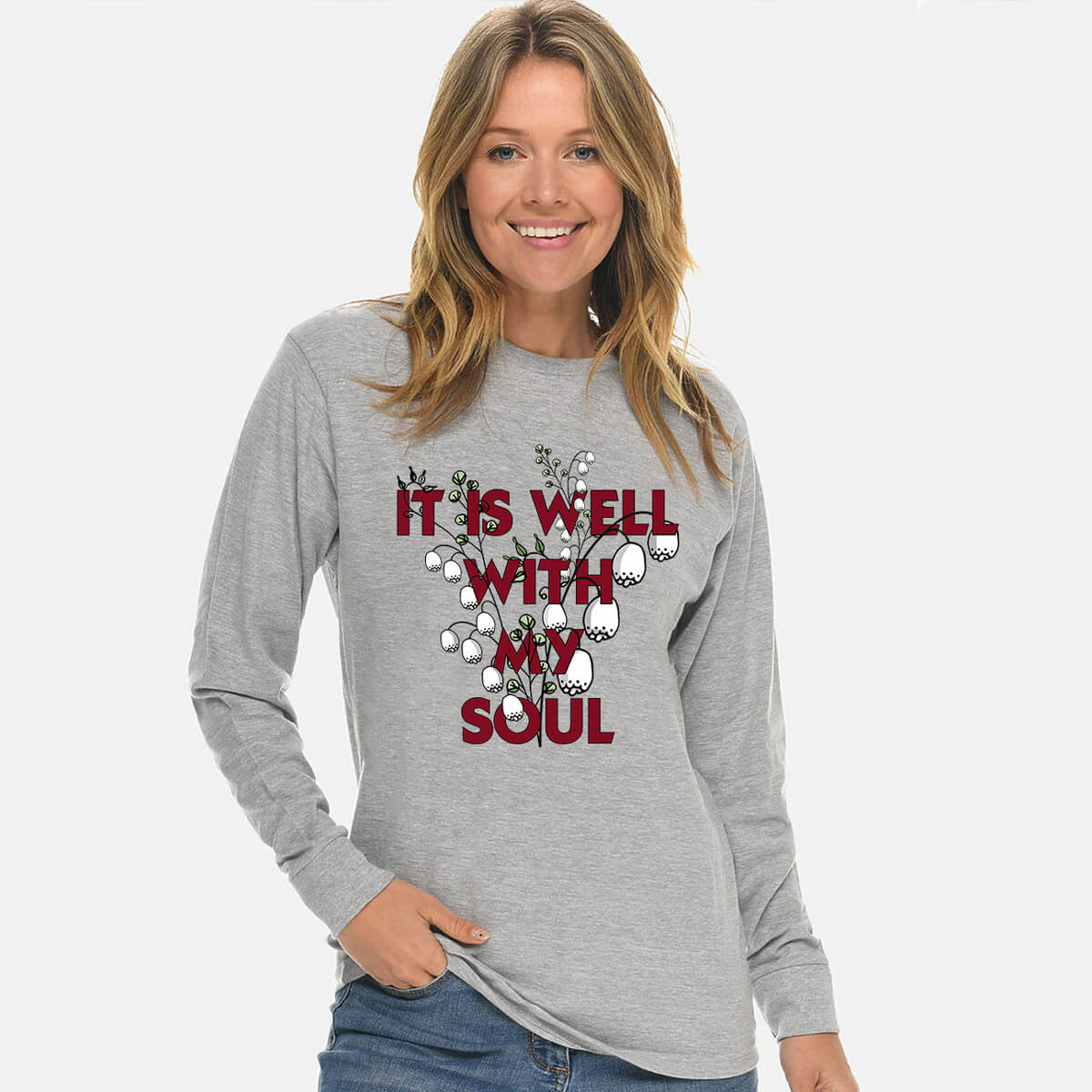 It Is Well With My Soul Flower Unisex Long Sleeve T Shirt