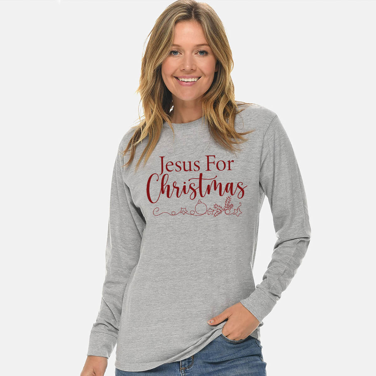 Jesus For Christmas Unisex Long Sleeve T Shirt