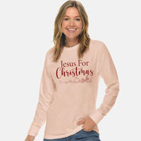 Thumbnail for Jesus For Christmas Unisex Long Sleeve T Shirt