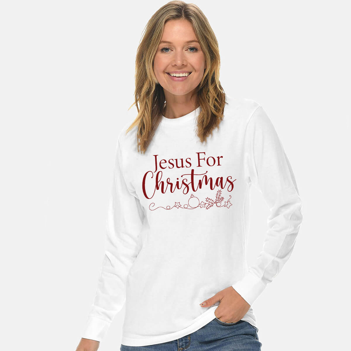 Jesus For Christmas Unisex Long Sleeve T Shirt