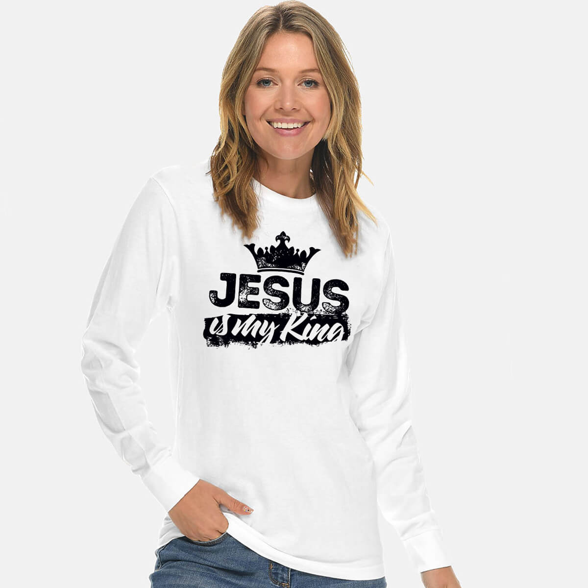 Jesus Is My King Unisex Long Sleeve T Shirt