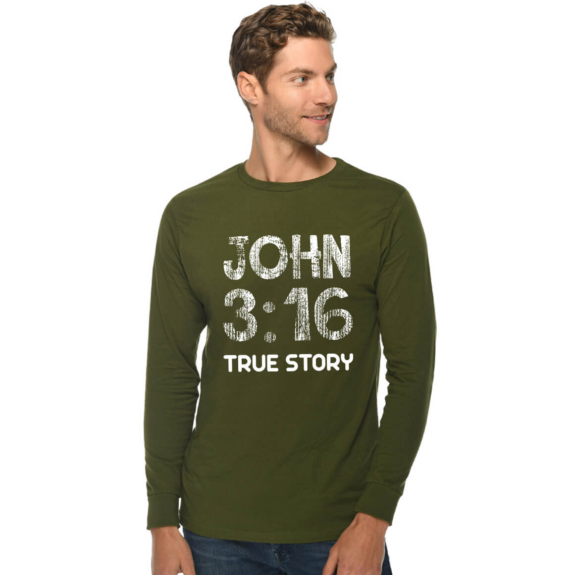 John 3:16 True Story Men's Long Sleeve T Shirt