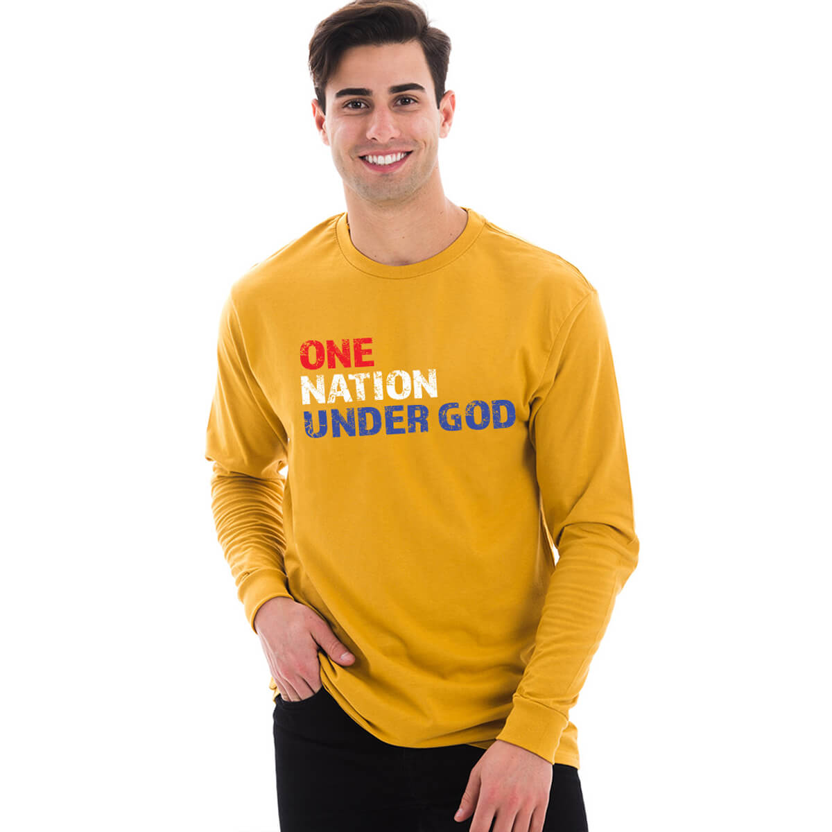 One Nation Under God Men's Long Sleeve T Shirt