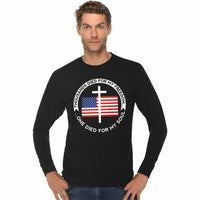 Thumbnail for Thousands Died For My Freedom One Died For My Soul Men's Long Sleeve T Shirt