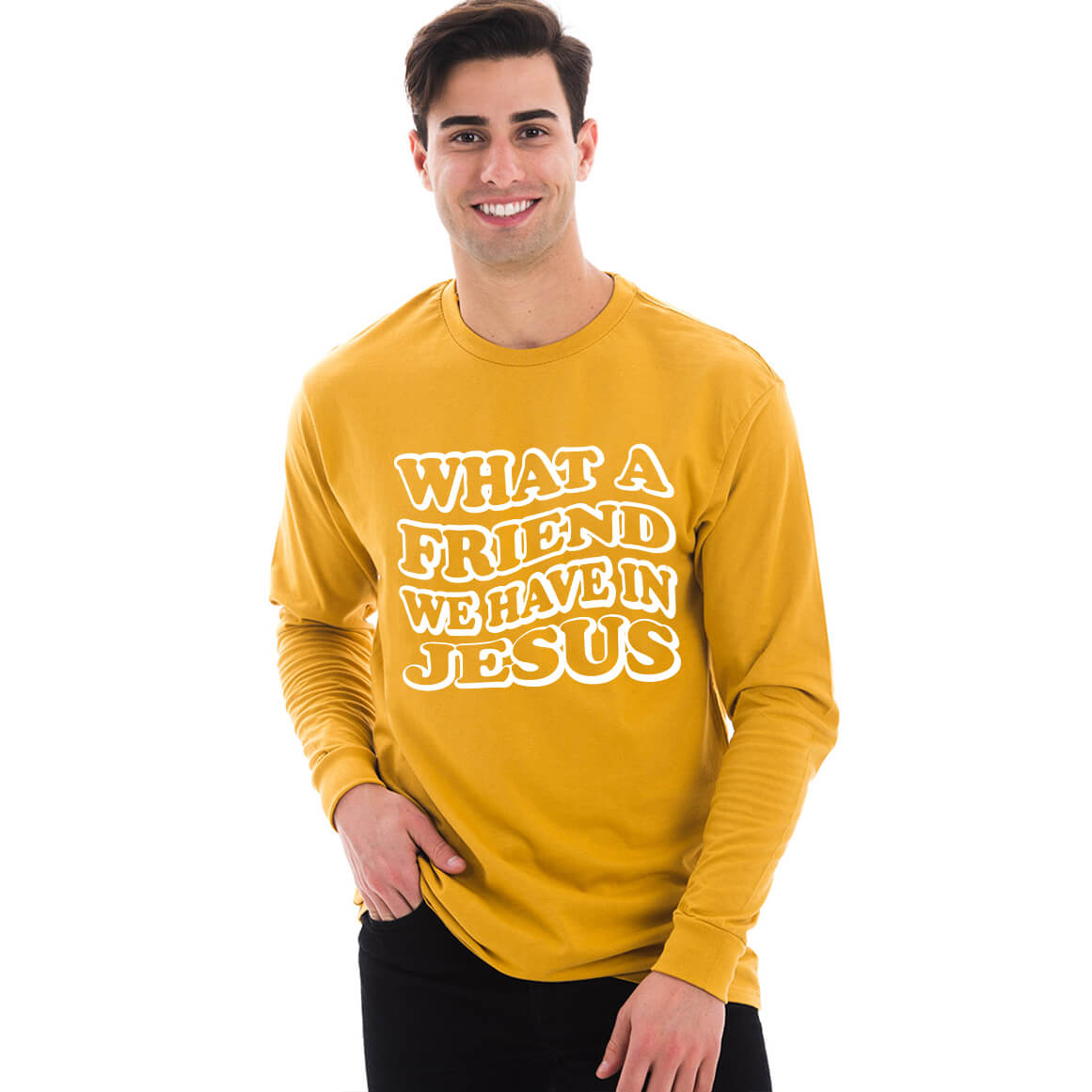 What A Friend We Have In Jesus Men's Long Sleeve T Shirt