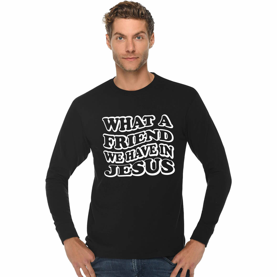 What A Friend We Have In Jesus Men's Long Sleeve T Shirt