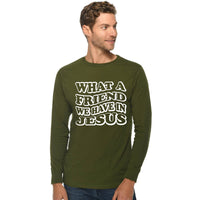 Thumbnail for What A Friend We Have In Jesus Men's Long Sleeve T Shirt