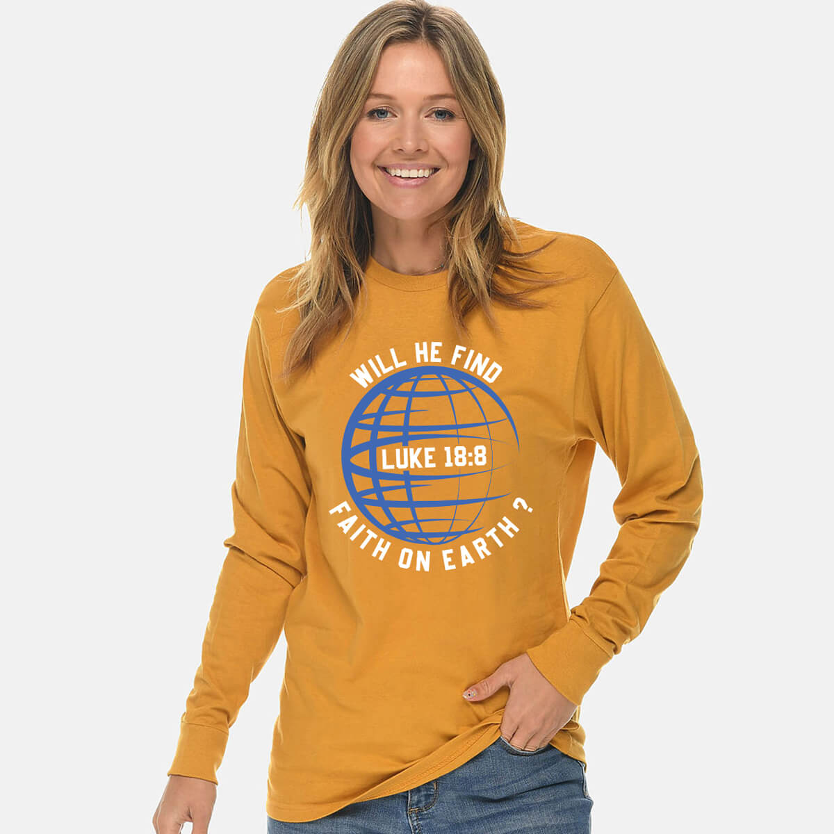 Will He Find Find Faith On Earth? Long Sleeve T Shirt