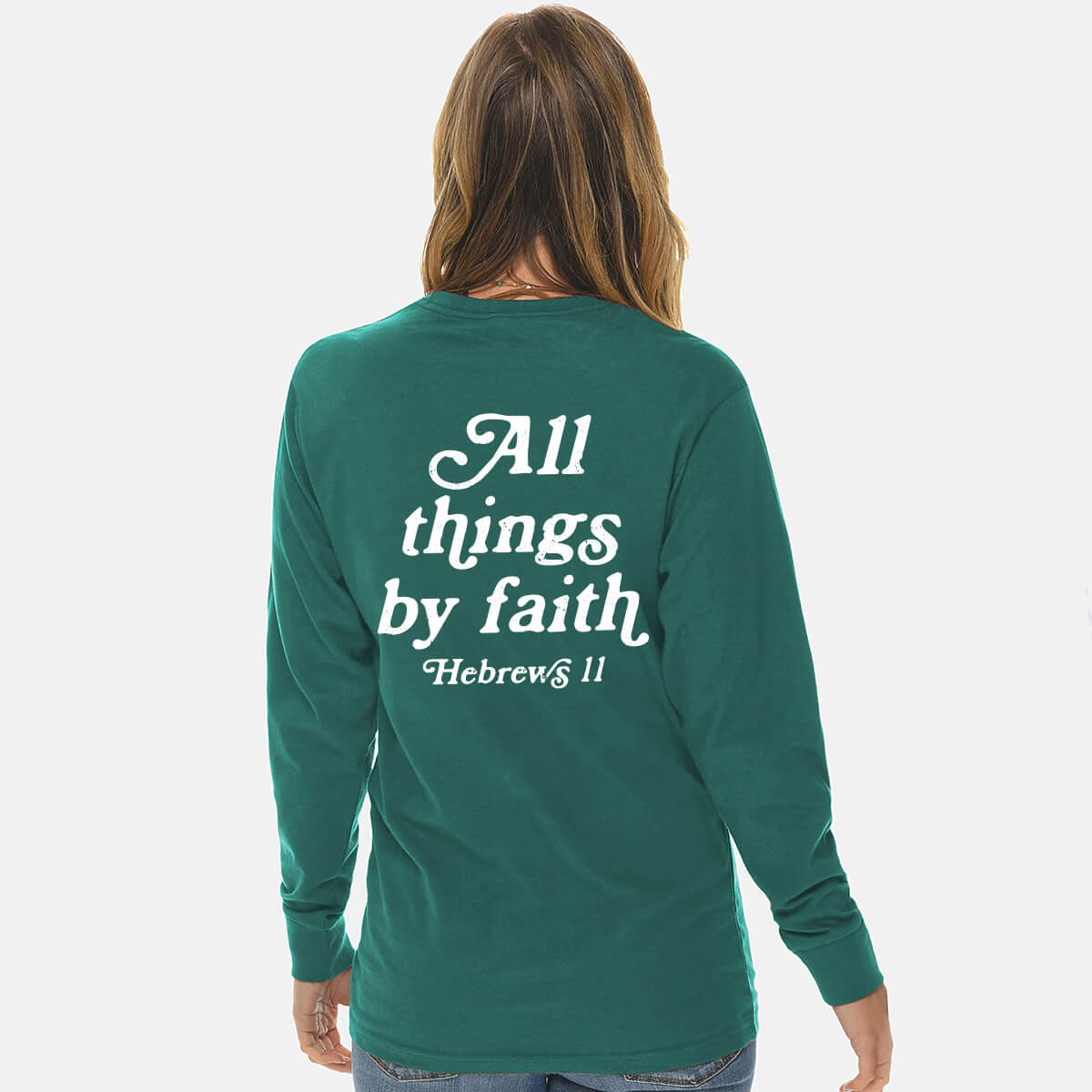 All Things By Faith Unisex Long Sleeve Front/Back T Shirt
