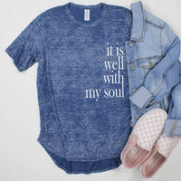 Thumbnail for It Is Well With My Soul Acid Wash T-Shirt FINAL SALE ITEM