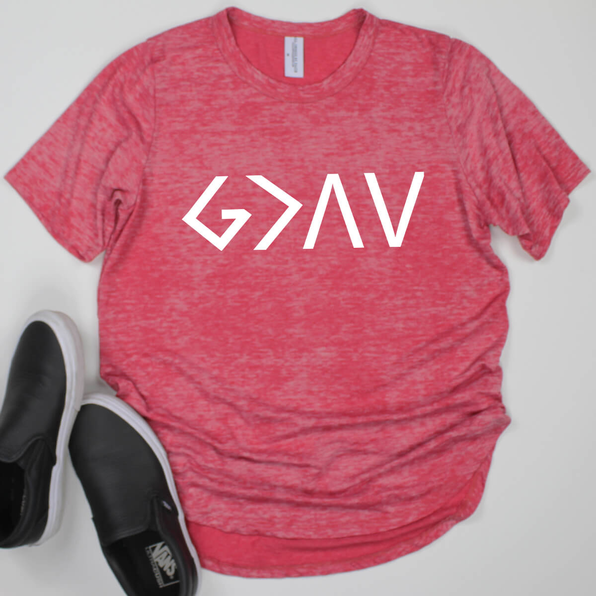 God Is Greater Than The Highs & Lows Acid Wash T-Shirt FINAL SALE ITEM