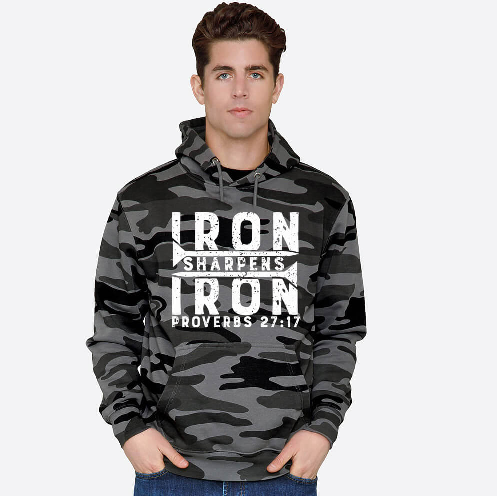 Iron Sharpens Iron Camo Men's Sweatshirt Hoodie