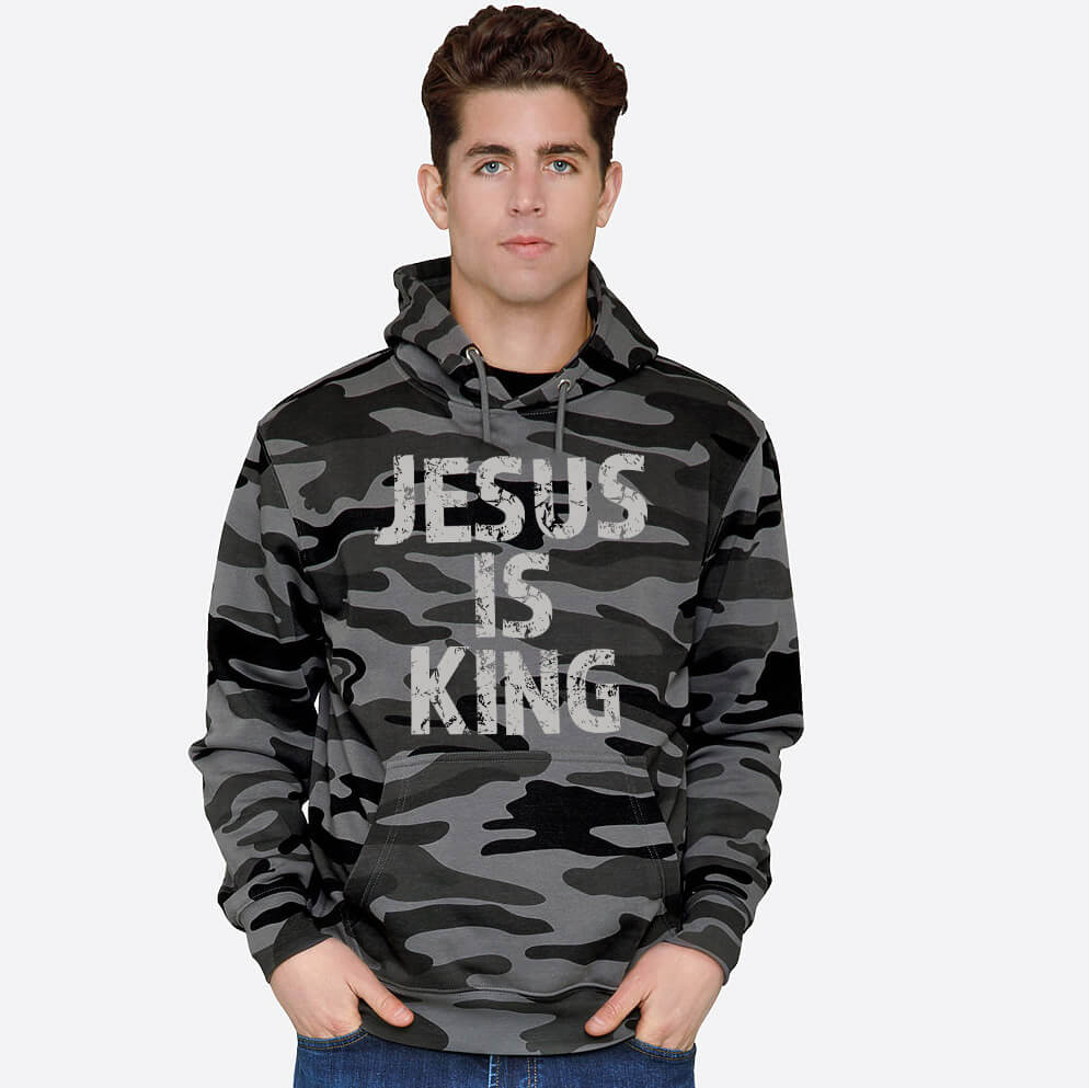 Jesus Is King Camo Men's Sweatshirt Hoodie