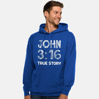 Thumbnail for John 3:16 True Story Men's Sweatshirt Hoodie