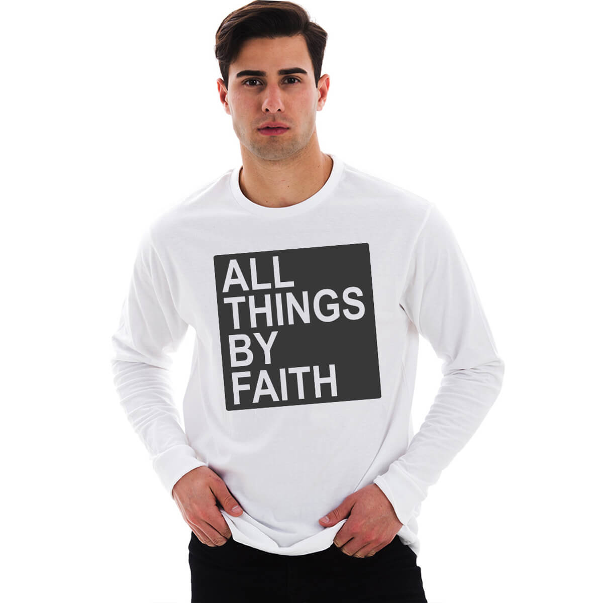 All Things By Faith Men's Long Sleeve T Shirt