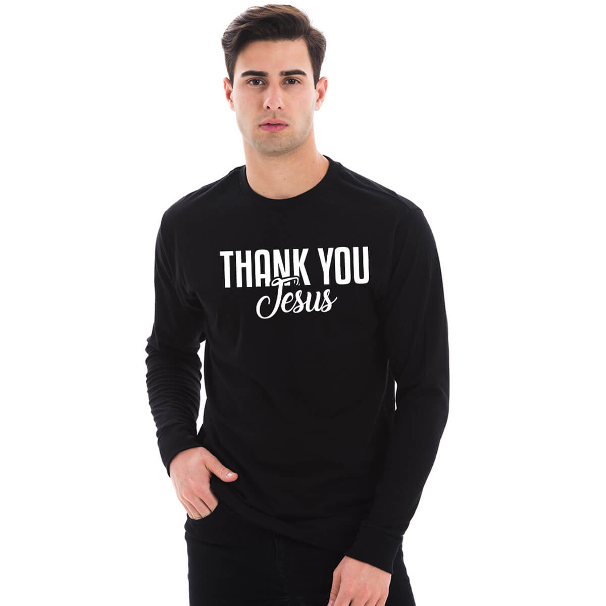 Thank You Jesus Men's Long Sleeve T Shirt