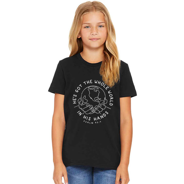 He's Got The Whole World In His Hands Youth T Shirt