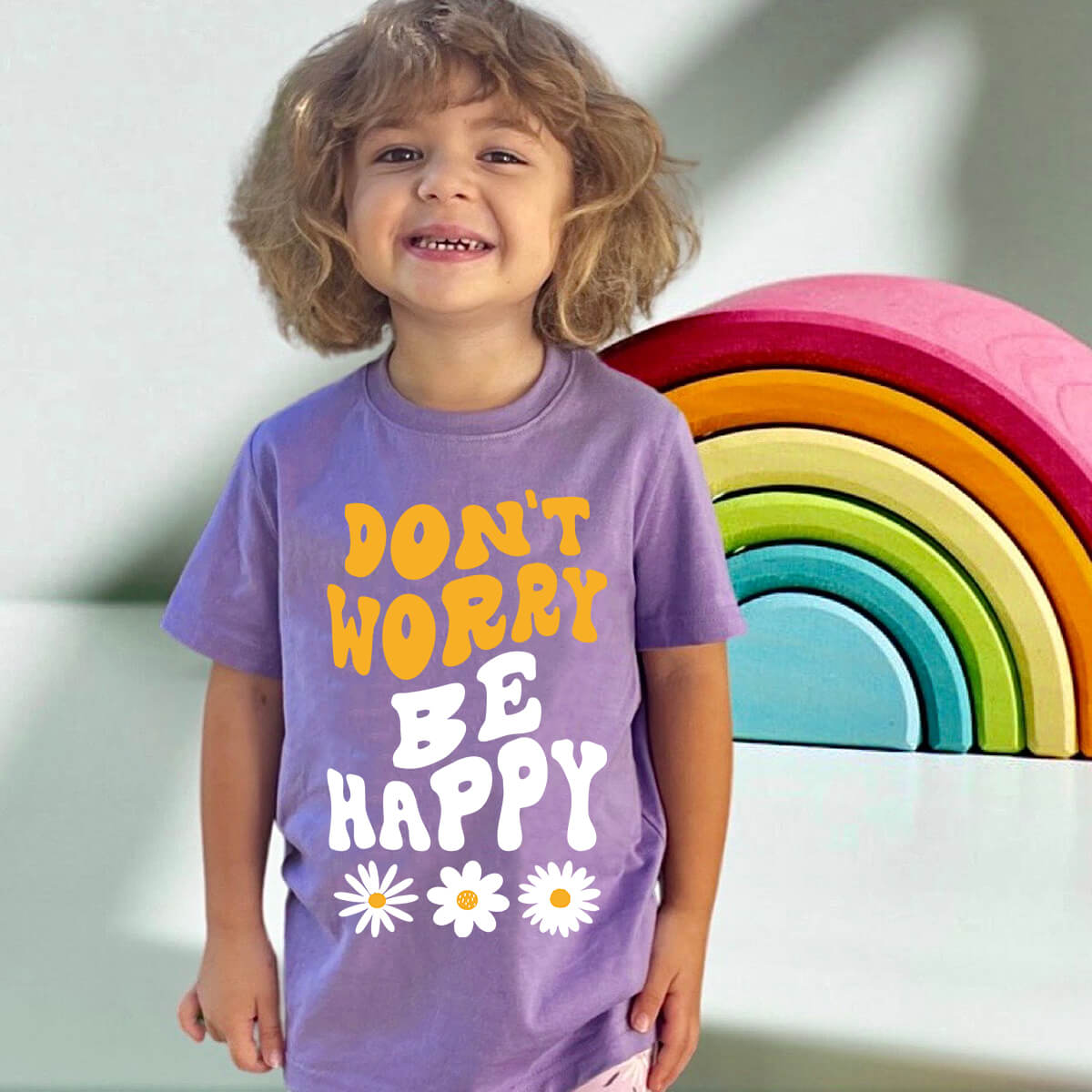 Don't Worry Be Happy Daisy Toddler T Shirt