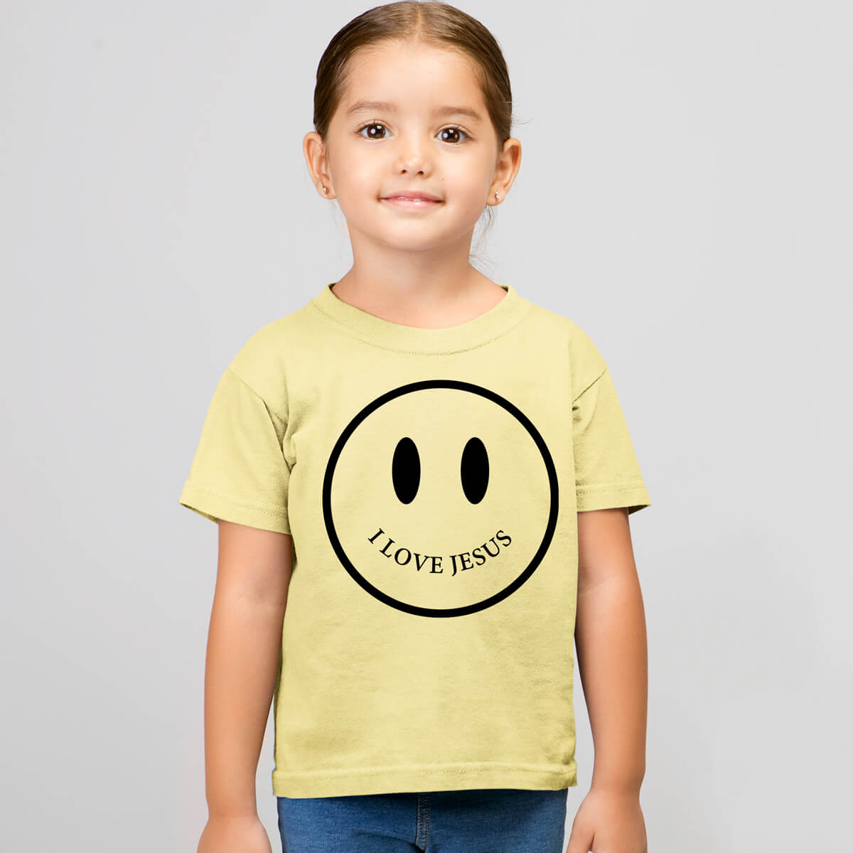 I Love Jesus Happy Face Toddler T Shirt