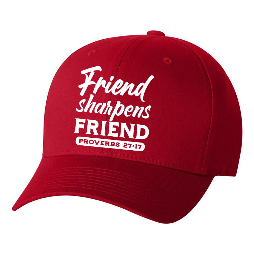 Friend Sharpens Friend Embroidered Fitted Cap