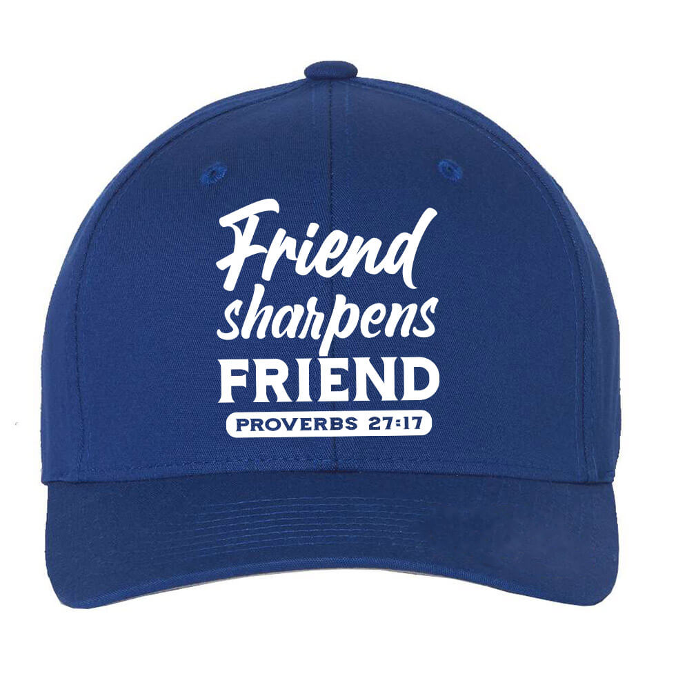 Friend Sharpens Friend Embroidered Fitted Cap