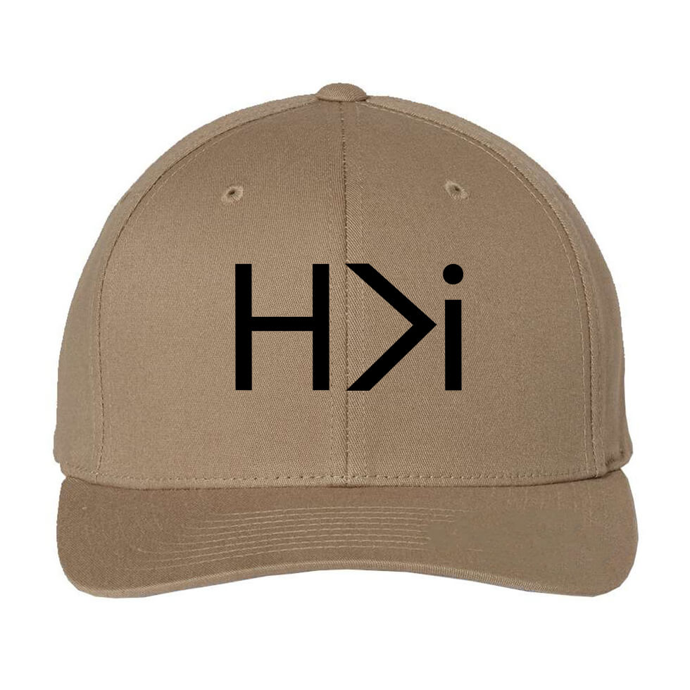He Is Greater Than I Embroidered Fitted Cap