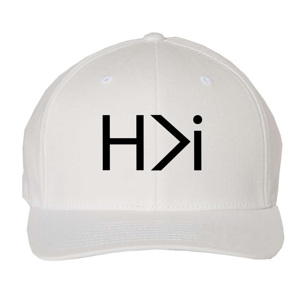 He Is Greater Than I Embroidered Fitted Cap