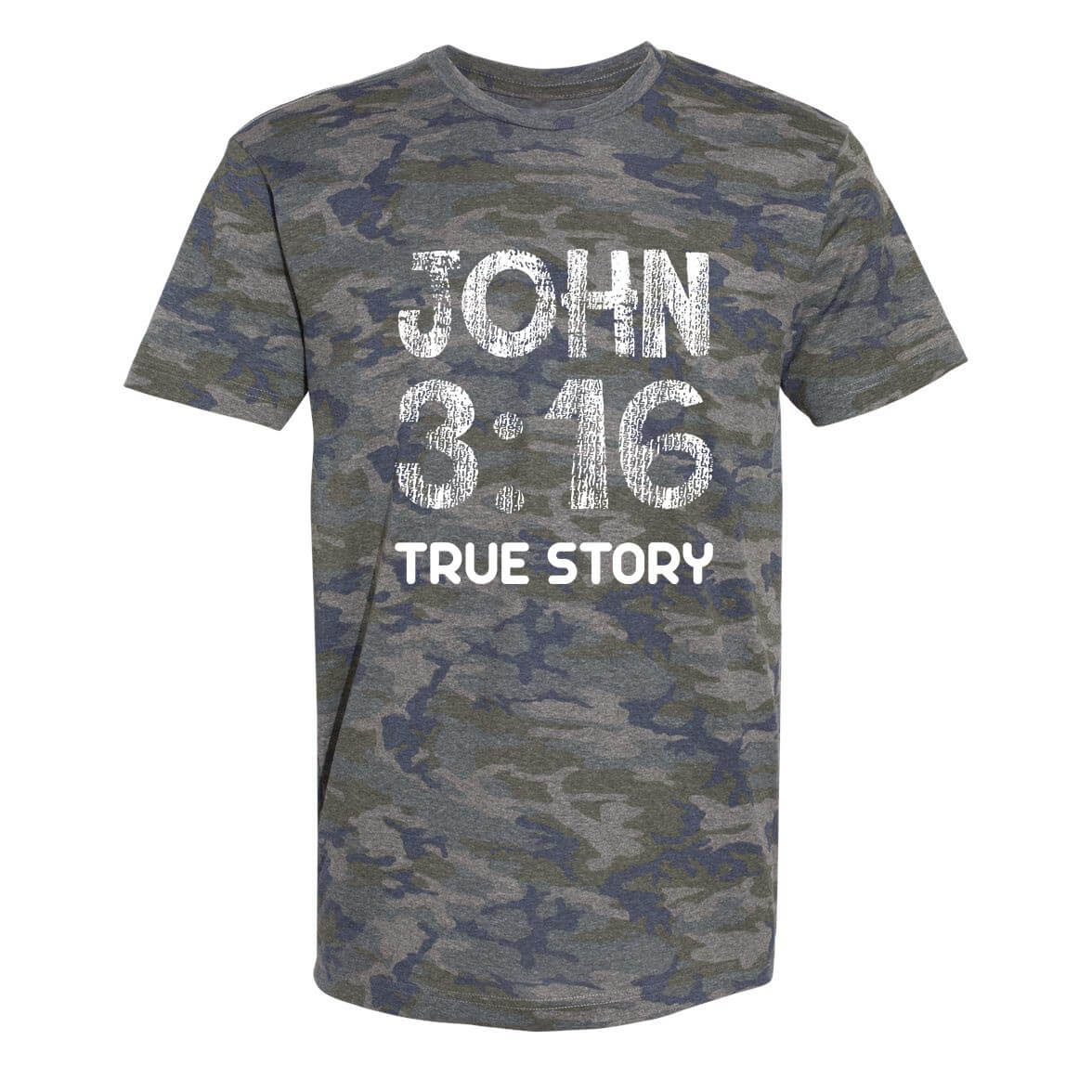 John 3:16 True Story Men's Camo T-Shirt