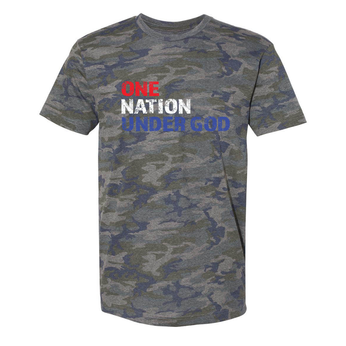 One Nation Under God Men's Camo T-Shirt