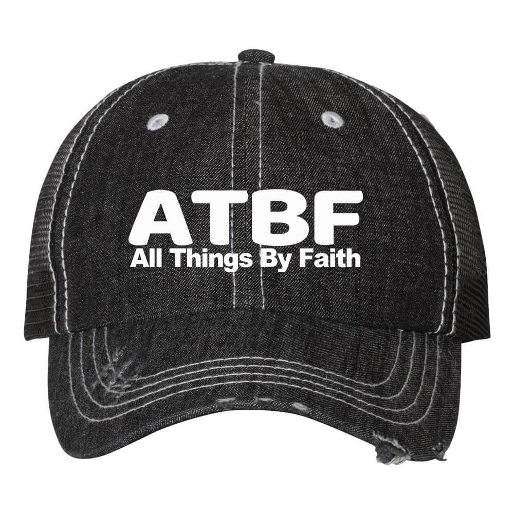 All Things By Faith Embroidered Trucker Cap
