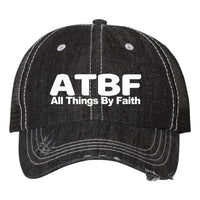 Thumbnail for All Things By Faith Embroidered Trucker Cap