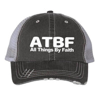 Thumbnail for All Things By Faith Embroidered Trucker Cap