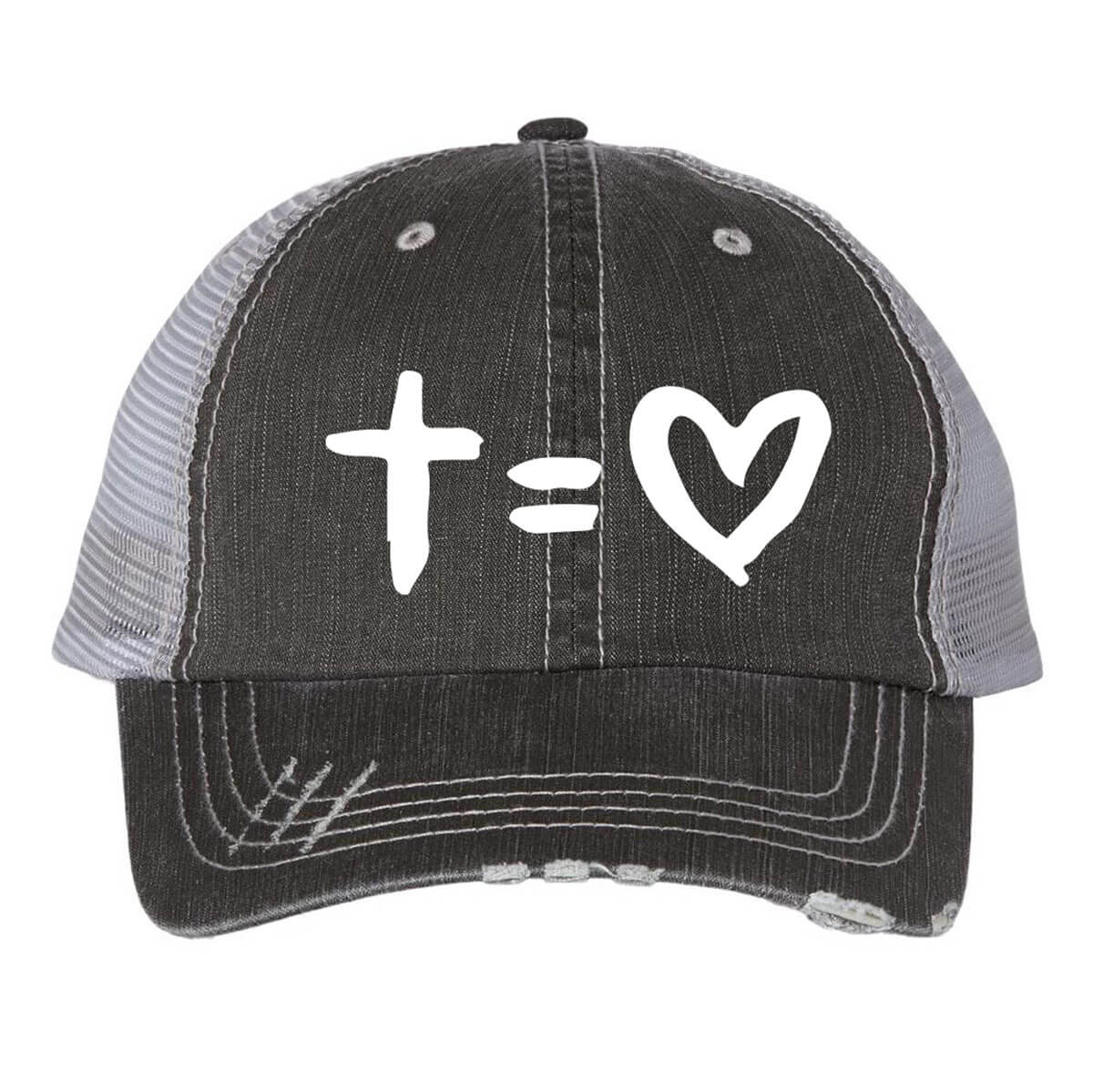 Love The Cross Embroidered Trucker Cap