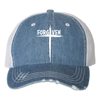 Thumbnail for Forgiven Cross Embroidered Trucker Cap