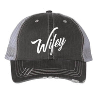 Thumbnail for Wifey Embroidered Trucker Cap