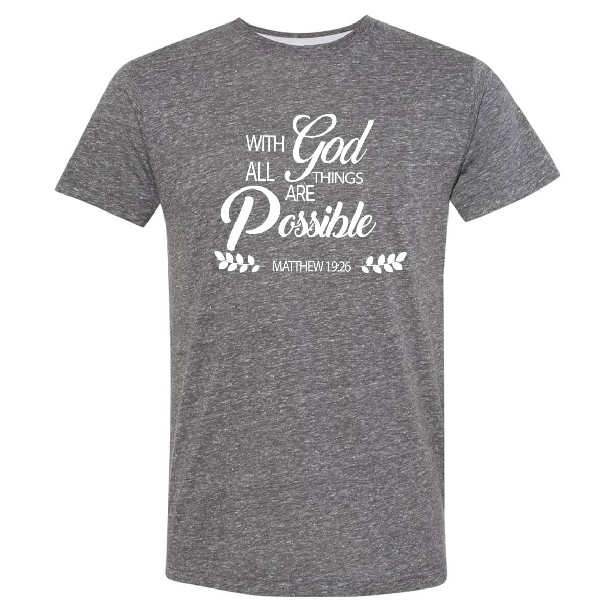 With God All Things Are Possible Acid Wash T-Shirt