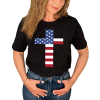 Thumbnail for American Flag Cross T-Shirt
