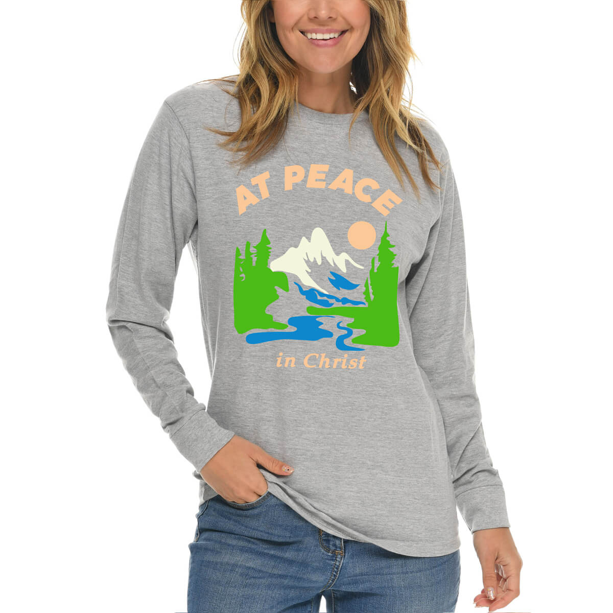 At Peace In Christ Long Sleeve T Shirt
