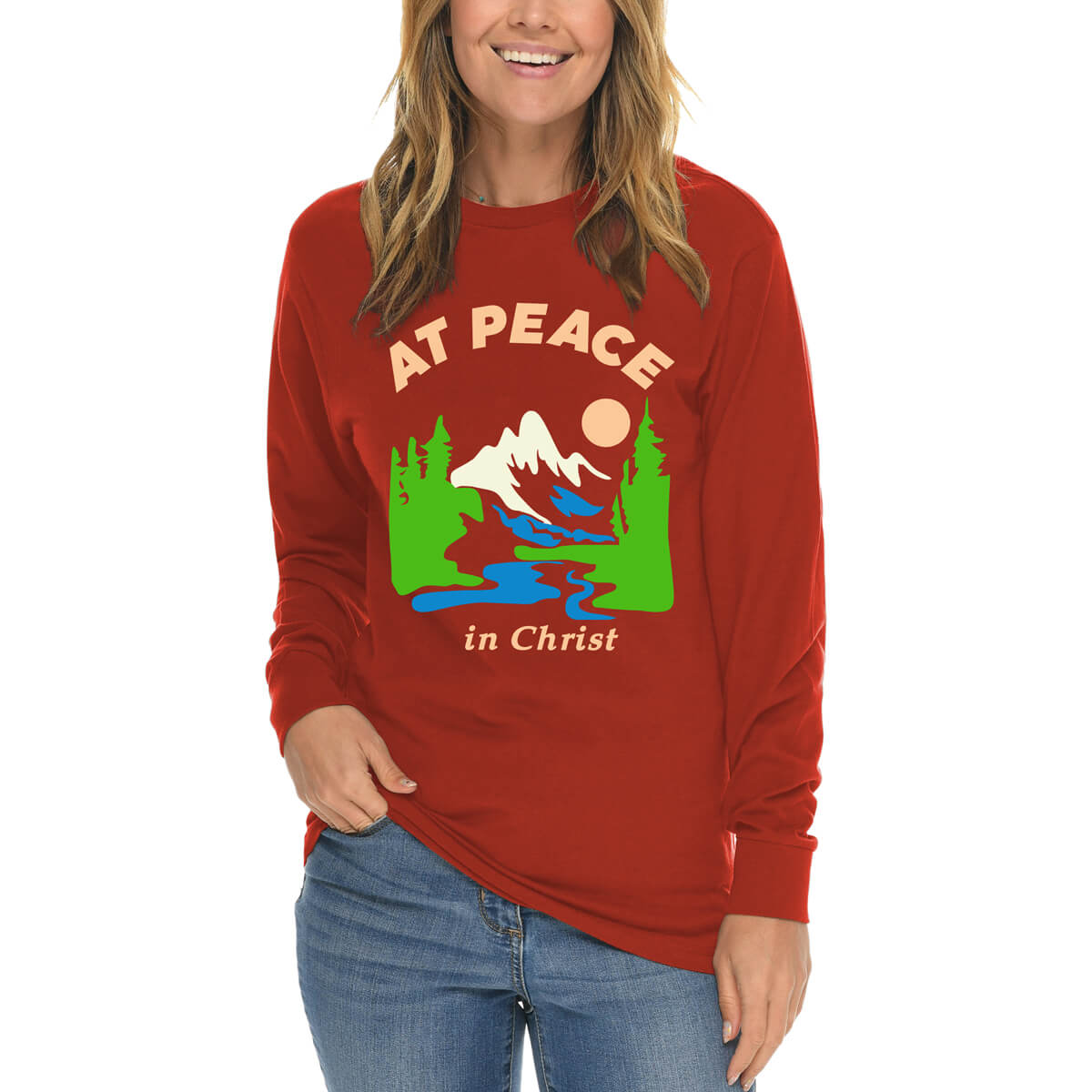 At Peace In Christ Long Sleeve T Shirt