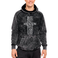 Thumbnail for Be Still And Know Cross Mineral Wash Men's Sweatshirt Hoodie